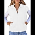 thumbnail image 1 of Chalecos de Mujer con Cremallera, Mangas , Bolsillos Laterales, Tejido Gofre, Sin Mangas, Chalecos Extragrandes. XL, 1 of 5