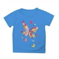 thumbnail image 4 of Spazoro Toddler Girls T-shirts, Casual Graphic Tee Crewneck Summer Short Sleeve Tops Blue Size 1-13T, 4 of 4