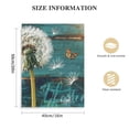 thumbnail image 2 of Acheng Rustic White Dandelion Butterflies Canvas Wall Art Dandelion Turquoise Print Modern Home Artwork Decor For Living Room Kitchen Bathroom Framed 16x20 in, 2 of 5
