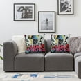 thumbnail image 2 of Pattern pillow cushion cover, hip-hop street culture Harlem New York City wall graffiti art spray art image, decorative square feature pillow cover 1 Set of 2, Various Sizes, 2 of 7