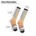 thumbnail image 3 of Bingfone Compression Socks for Women and Men Long Socks for Running Athletic Cycling Nurse-Sunshine Colorful Cloud Rabbit, 3 of 8