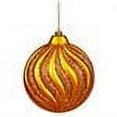 thumbnail image 2 of Vickerman 23646 - 6" Burnished Orange Matte Glitter Swirl Flat Ball Christmas Tree Ornament (M112318), 2 of 2
