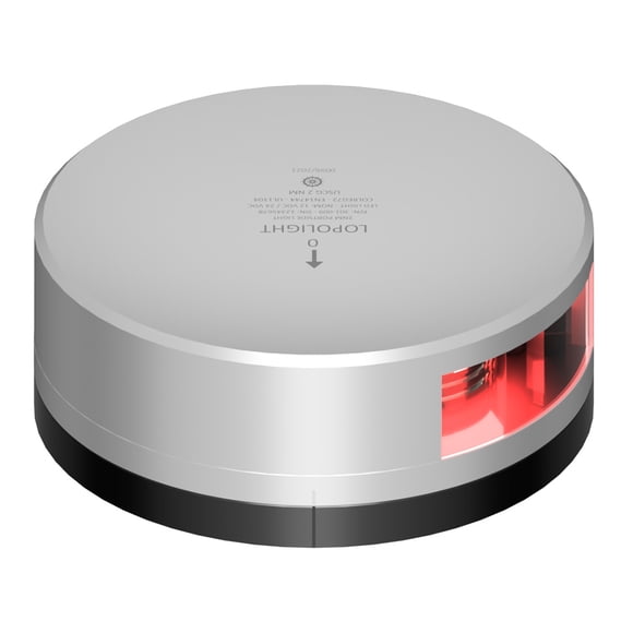 Carcasa Port Light Lopolight, color rojo, rango de 2 nm, plateada con base FB