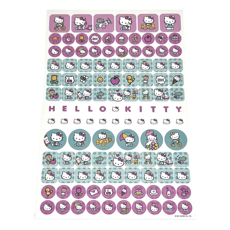 Hello Kitty & Friends Kawaii Arcade Sticker Sheets – 4 Sheets With Cute Designs, Sparkly Finish, For Kids & Crafts