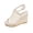 Beige, variant on Women's Espadrille Platform Heeled Wedges Sandals Beige 5.5