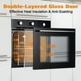 thumbnail image 3 of 24 Inch Single Wall Oven, 2.5 Cu.Ft Capacity Built-in Electric Wall Oven with 8 Cooking Functions ＆  with Convection, Defrost, 3000w Stainless Steel Built in Oven, 3 of 9