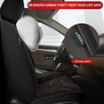 thumbnail image 6 of LAONNVIR Car Seat Covers,Black Car Seat Cover Breathable Car Seat Protector Leather Car Seat Cushion Car Front Seats and Rear Fit for Most Cars/Sedans(Black&Red,Front Pair), 6 of 6