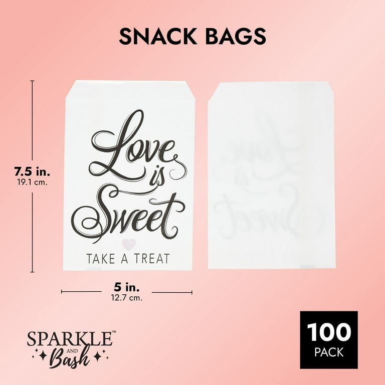 Love is Sweet Personalized Wedding Favor Bags Candy Buffet 