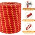thumbnail image 5 of Double Braided Arborist Rigging Rope - 1/2 in X 150 ft 48 Strands Outdoor Pulling Heavy Duty Polyester Bull Rope for Swing Tree Work Camping Rescue Hiking - Red, 5 of 12