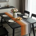 thumbnail image 2 of Burnt Orange Gray Ombre Table Runner 120 Inches Long, Vintage Farmhouse Wooden Kitchen Coffee Dining Table Decoration for Home Party Birthday Wedding Home Decor 13x120 Inches, 2 of 8