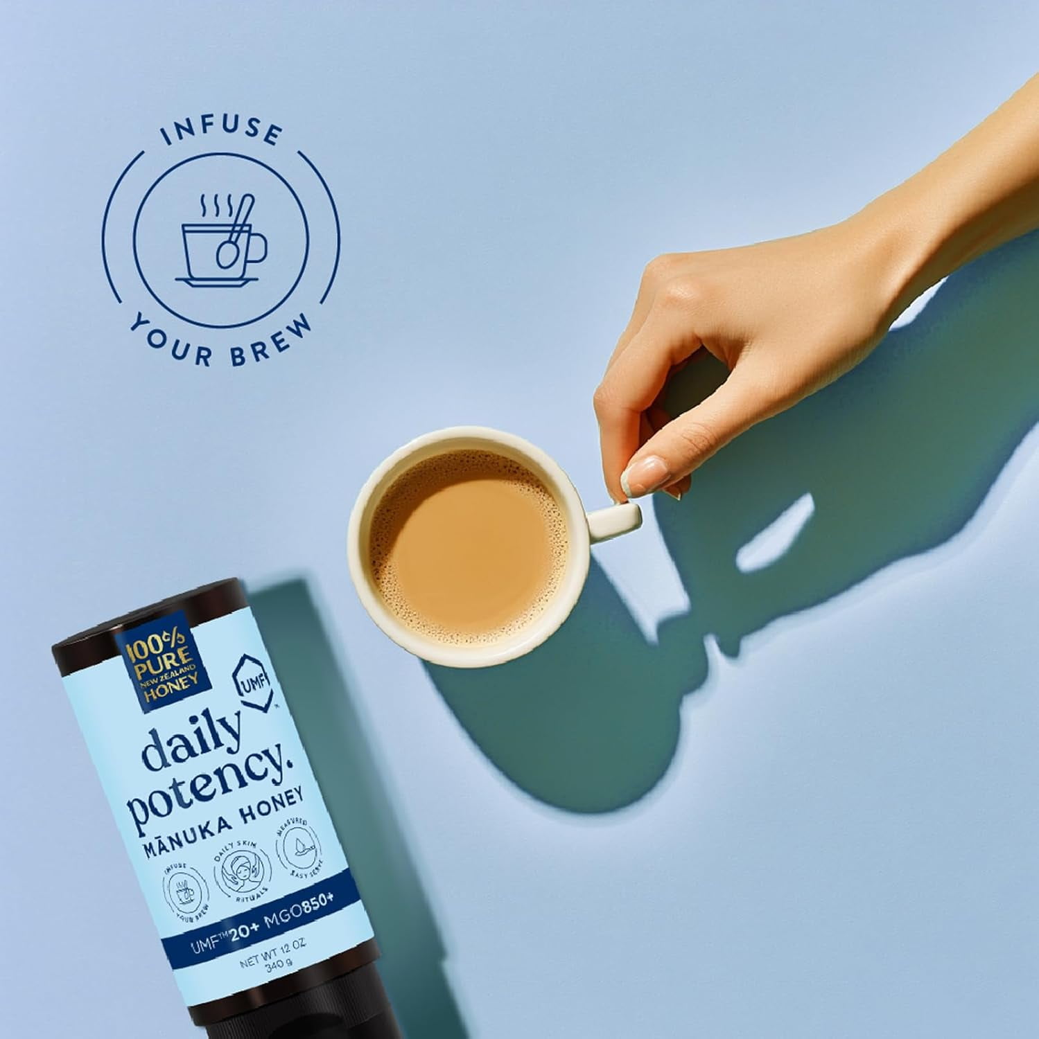 100% Pure New Zealand Honey | UMF 20+ Squeezy Raw Manuka Honey | Gluten Free 12 oz