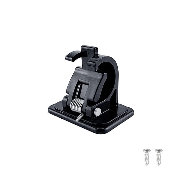 Soidarity 2 uds., soporte para caña de pescar, abrazadera para caña de pescar, Clips de mano, soportes para el hogar, gancho para toallas para Pescar Negro