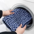 thumbnail image 6 of Unique Bargains Non Slip Absorbent Chenille Bathmat Washable Soft Bath Rug Green 20" x 30", 6 of 7