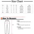 thumbnail image 7 of Cropped Pants Women Summer Casual Capri Leggings Floral Print Stretchy Knee Length Capris Lounge Travel Pants Yoga Pants Slim Fit, White&XXL, 7 of 7