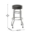 thumbnail image 5 of Emma + Oliver Dark Brown Swivel Seat Double Ring Bar Stool - Set of 2, 5 of 10
