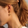 thumbnail image 3 of Gold-Plated Stainless Steel Cross Shape Earrings, 3 of 5