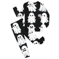 thumbnail image 4 of CUZIBR Girls Outfits Crewneck Long Sleeve Halloween Print Pajama Set Sleepwear Outfit Soft Comfortable Casual Wear For Children Toddler 2 9 Years Clothes Sets,Black-2,6Y, 4 of 4