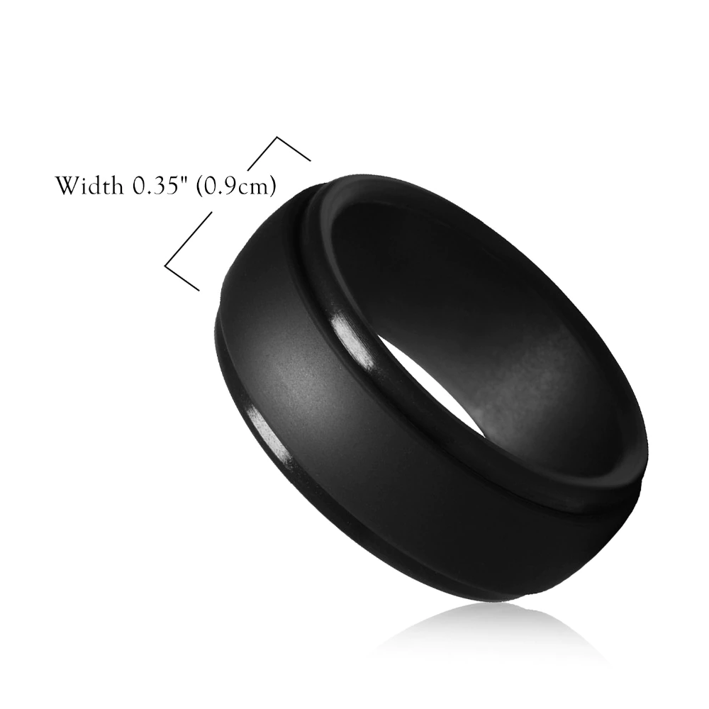 CLISPEED 8 pcs Silicone Accessories Ring Use Engagement Indoor Black  Workout Multi-use Rings Multi- Exercising Accessory Protector X Bands  Softer Breathable Flexible Wedding Band Black