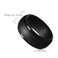 thumbnail image 5 of Silicone Wedding Ring Band Men Woman Black Flexible Rubber Gym Plastic Temporary, 5 of 9