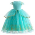 thumbnail image 4 of Rongking Girls Jasmine Costume Princess Dress Green Halloween Cosplay Outfit for 3-8T, 4 of 9