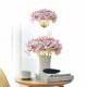 thumbnail image 4 of Ounissouiy Ramas de Hortensia de flores artificiales, seda de alta calidad, decoración para fiesta de boda en casa, de simulación DIY, accesorios Kits de decoración para fiestas Violeta Ounissouiy JJ7198-01, 4 of 6