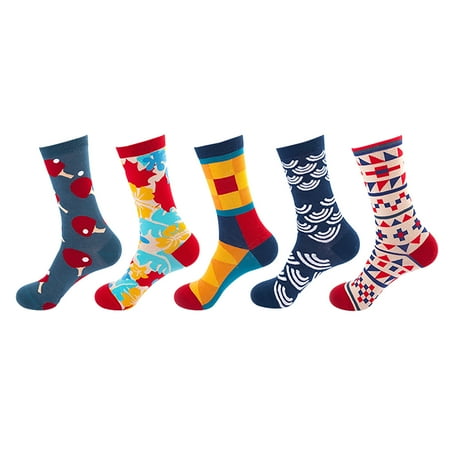 

Qazqa 5 Pairs Women Socks Print Socks Gifts Cotton Long Funny Socks For Women Novelty Funky Cute Socks
