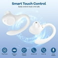 thumbnail image 7 of Wireless Earbuds for iPhone Android,Bluetooth 5.3 Headphones 160Hrs Playtime Waterproof IPX7 In-Ear Stereo Earphones Headset Noise Cancelling with Ear Hooks&Charging Case True Wireless Earbuds,White, 7 of 7