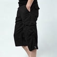 thumbnail image 5 of Ciovxyn Men's Casual Cargo Capri Pants with Multi-Pocket and Elastic Waist - Black L, 5 of 5
