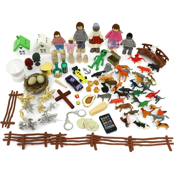 Sandtray Play Therapy Basic Starter Kit - 100  Pieces