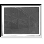 Historic Framed Print, Lobby stairs to waiting room and concourses, C. & N.W. Ry. [Chicago and North Western Railway station], Chicago, Ill., 17-7/8" x 21-7/8"
