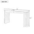 thumbnail image 2 of Harper & Bright Designs Long Console Table with Storage, Minimalist Entryway Table with Drawers and Curved and Straight Line Design, Natural, 2 of 10