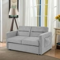 thumbnail image 2 of Onbeam Convertible Sofa Bed with Pull-out Bed - Sleeper Sofa Bed & Futon Loveseat for Living Room & Bedroom - Adjustable Back & Two Pockets - Gray, 2 of 10