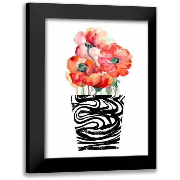 London, Dakota 12x14 Black Modern Framed Museum Art Print Titled - Black and White and Sweet