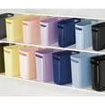 thumbnail image 6 of mDesign Plastic Small 1.5 Gallon/5.7 Liter Trash Can with Handles, 2 Pack, Black, 6 of 9