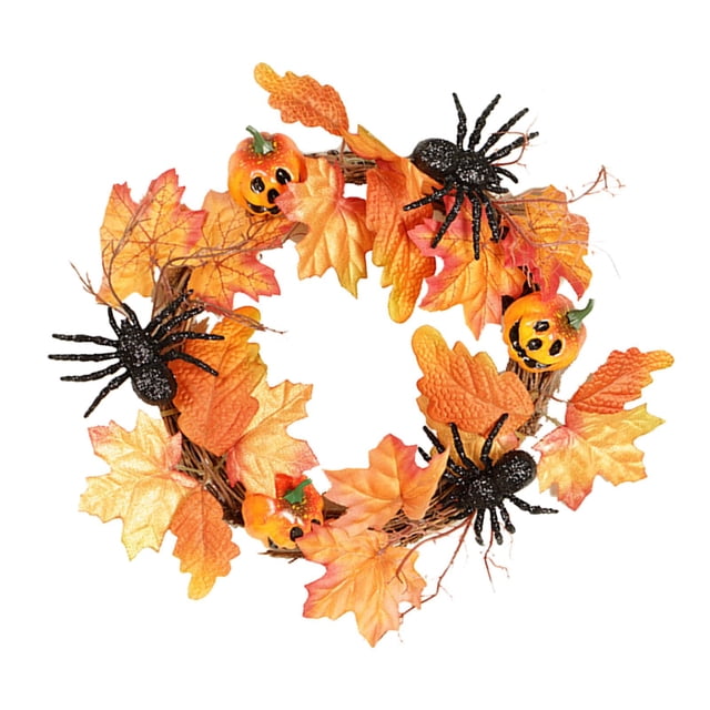 de hojas de arce de 40 cm, decoración de para puerta delantera, de , decoración para hogar, de calabaza de
