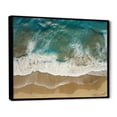 thumbnail image 2 of Designart "Tranquil Aerial View of Waves III" Coastal Framed Wall Art - Coastal White Coastal Beach Entryway Framed Wall Art, 2 of 6