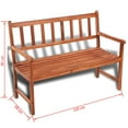 thumbnail image 2 of vidaXL Patio Bench 47.2" Solid Acacia Wood, 2 of 5