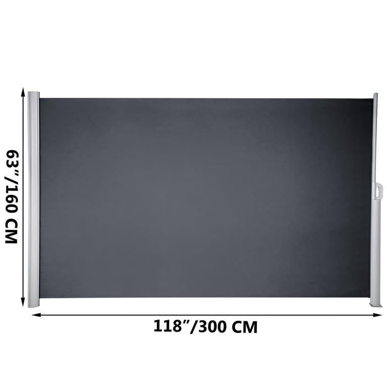 KFFKFF Retractable Side Awning, 118" x 63", Gray photo 8