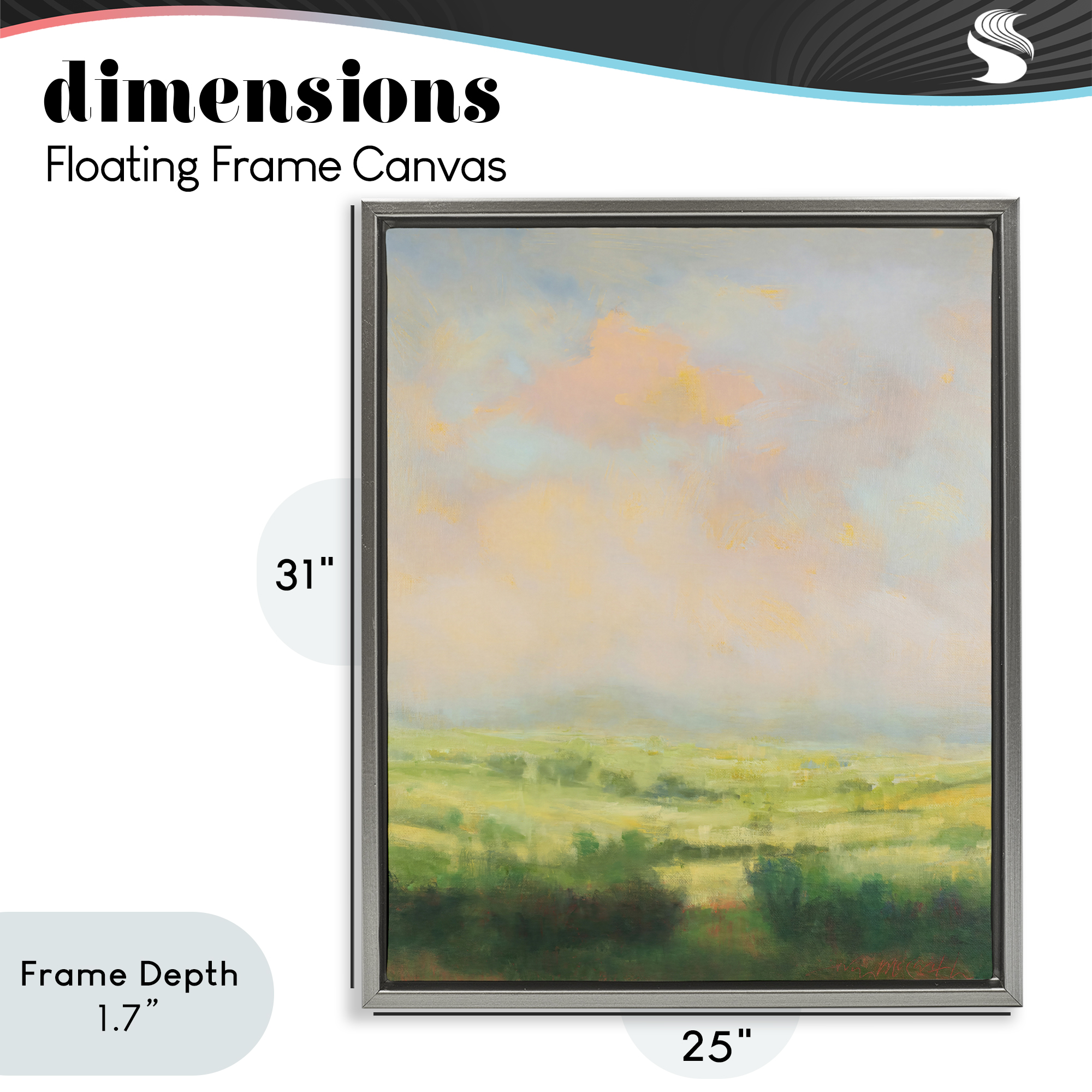 Stupell Industries Springtime Farnese Landscape Gray Framed Floater Canvas Wall Art, design by William McCarthy
