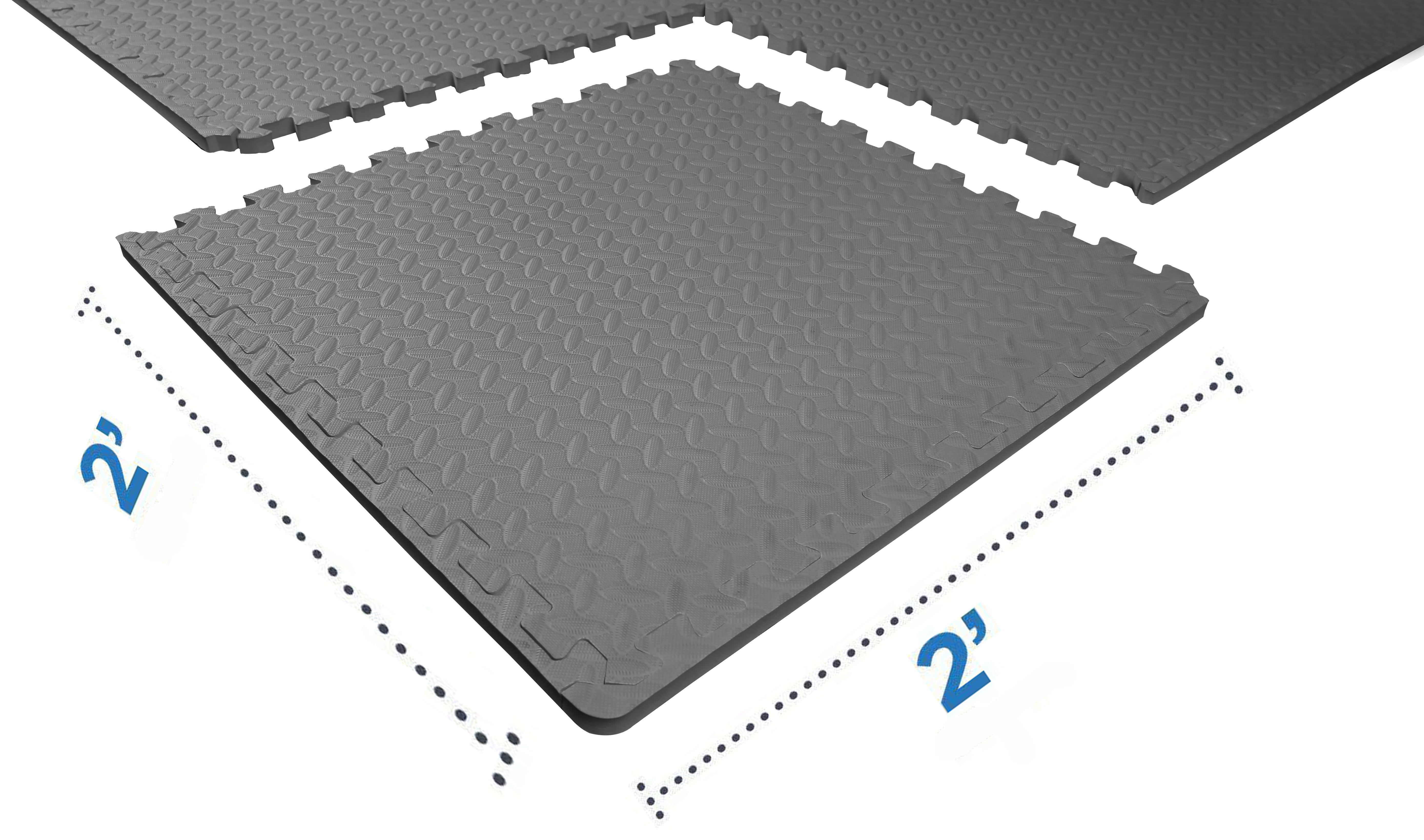 BalanceFrom 3/4" EXTRA Thick Puzzle Exercise Mat with EVA Foam Interlocking Tiles for MMA, Exercise, Gymnastics and Home Gym Protective Flooring, 96 Square Feet