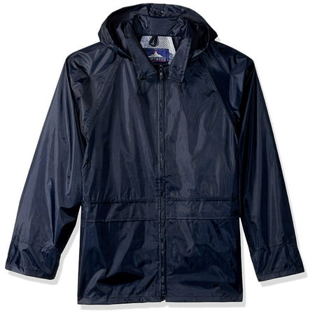 US440NARS Regular Fit Classic Rain Jacket, Small, Navy, 100% Polyester By