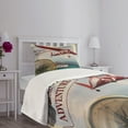 thumbnail image 3 of Ambesonne Adventure Quilted Bedspread Set 2 Pcs, Coastline Red Plane, Twin Size, Multicolor, 3 of 5