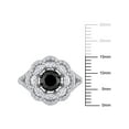 thumbnail image 5 of Everly Women's Created Moissanite and Black Diamond 10k White Gold Ring, 5 of 7