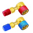 thumbnail image 2 of R134A R1234yf Quick Coupler Adapter 90 Degrees 1/4SAE R1234yf Quick Adapter QC15H L AD51 52, 2 of 7