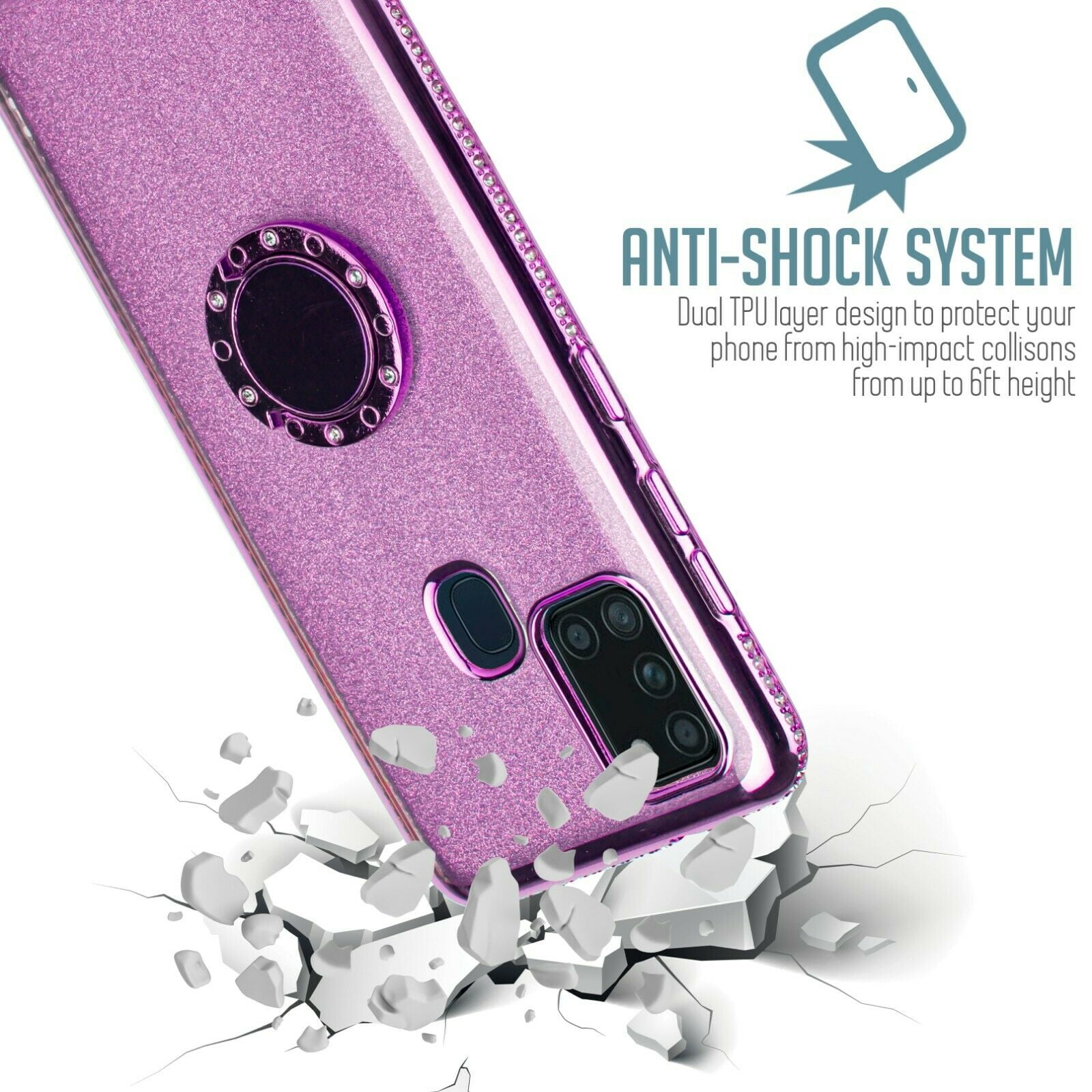 Value Pack for Samsung Galaxy A21S with Tempered Glass Screen