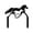 black, variant on Ampiyan Handcrafted Iron Horse Garden Decor - 11.8x11.8in Luminous Hollow Outdoor Sculpture for Patio, Yard & Grass, Weather-Resistant Art, Unique Gift