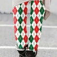 thumbnail image 2 of Holiday Leggings Women's Santa Claus/Buffalo Plaid Print High Waist Underpants Slim Fit Gym Jegging Tights, 2 of 5