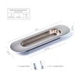 thumbnail image 4 of DEPOT E-SHOP Stainless Steel Recessed Oval Flush Pulls - 6'' Set Of 1 Und , Silver - Pull Handle, 4 of 4