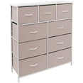 thumbnail image 1 of Table de Chevet Commode 9 Tiroirs Organisateur de Chevet Commode Mobilier pour Chambre et Bureau - Rose, 1 of 7