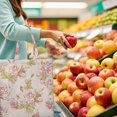 thumbnail image 4 of Floral and Butterfly Print Foldable Grocery Bag - Large Capacity & Eco-Friendly Tote, 4 of 6